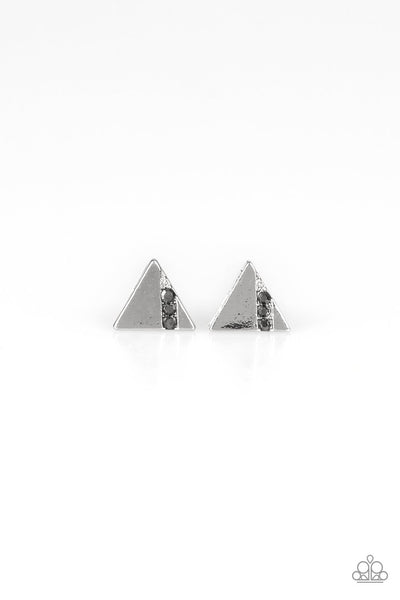 Pyramid Paradise - Silver Post Earring