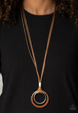 Elliptical Essence - Brown Necklace