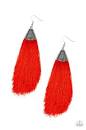 Tassel Temptress - Red Earring